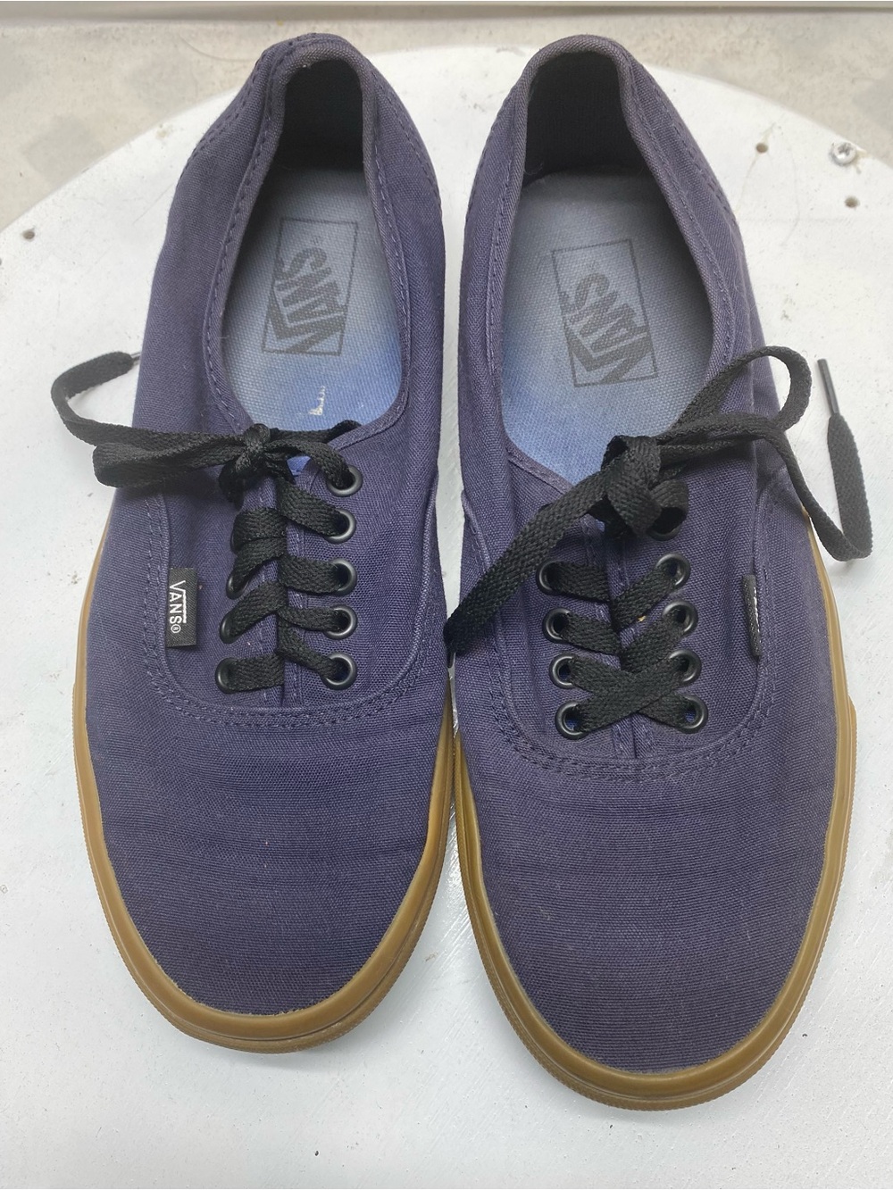 VANS 'Off The Wall' Sz 8 Men’s 8.5 Navy Blue Gum Rubber Sole